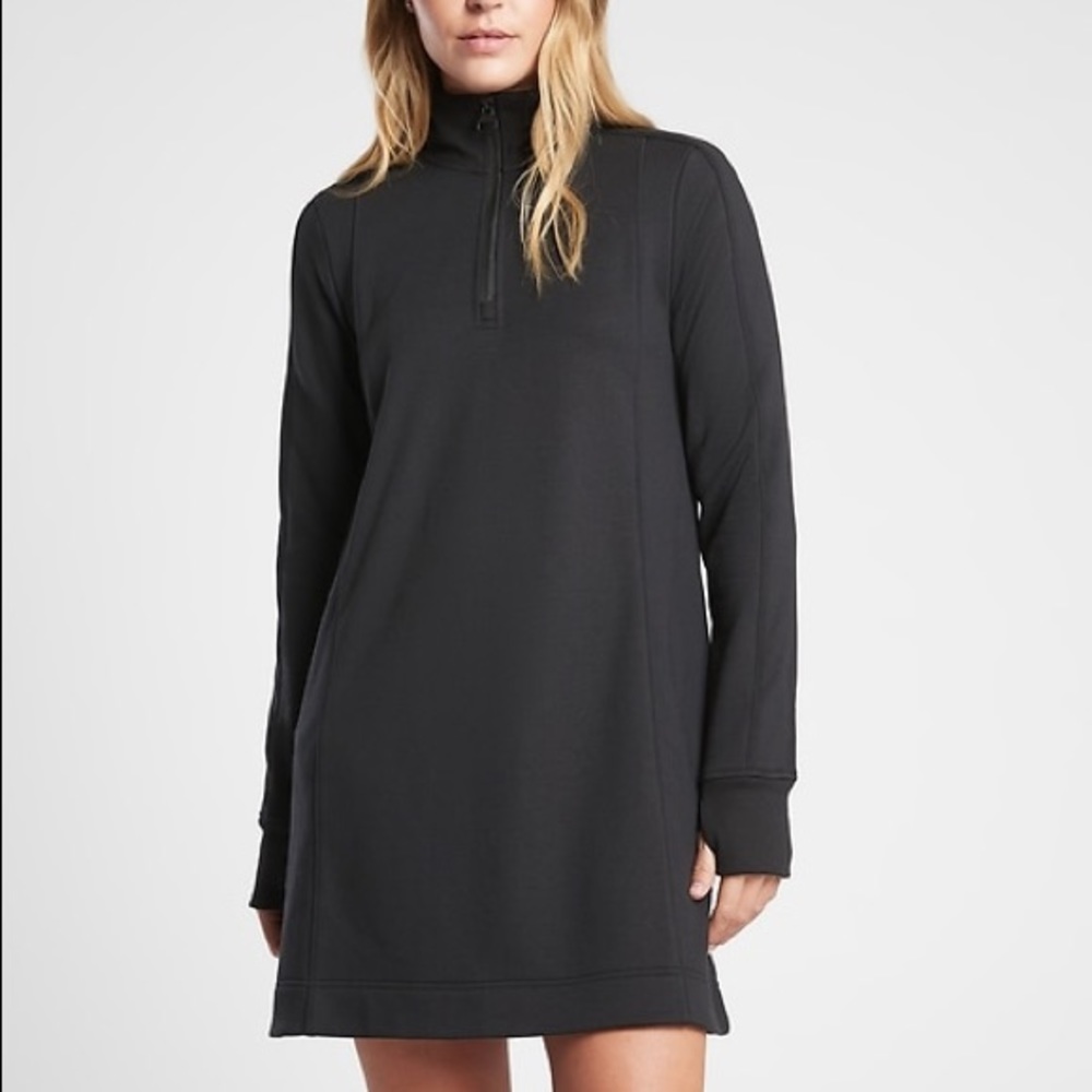 Athleta Charcoal Long Sleeve Dress